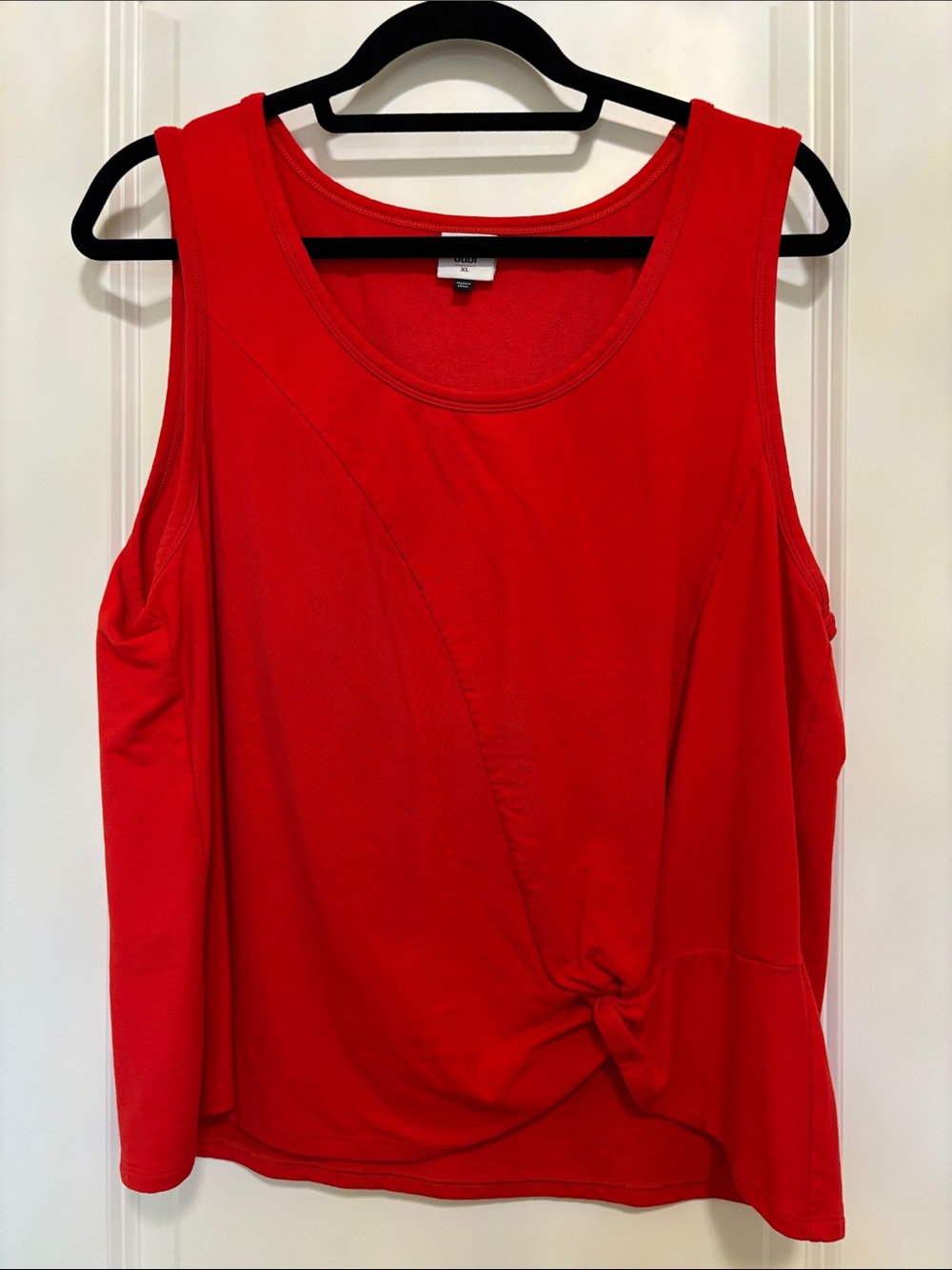 Cabi knotty tank. Knot-Front Sleeveless Tank Top in Red